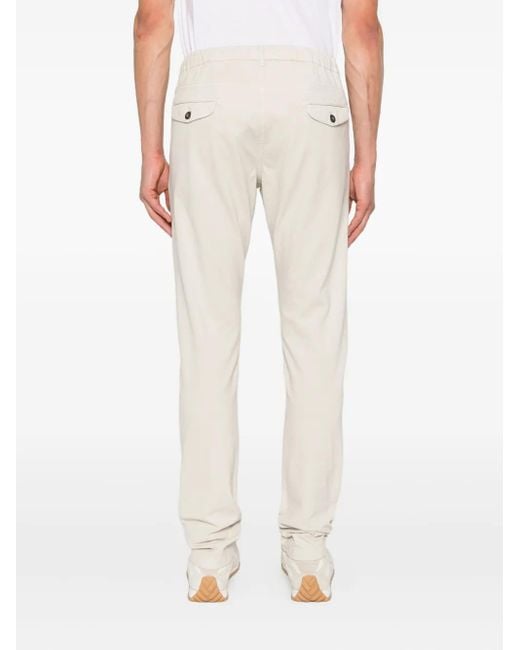 Eleventy White Drawstring-Waist Trousers for men