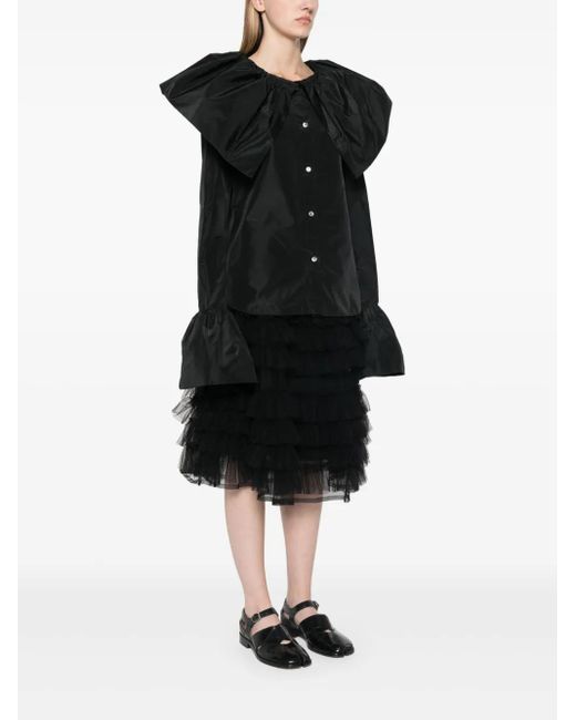 Yohji Yamamoto Black Taffeta Blouse