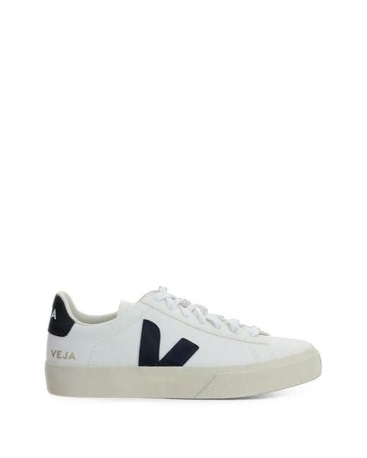 Veja White Logo-Patch Sneakers