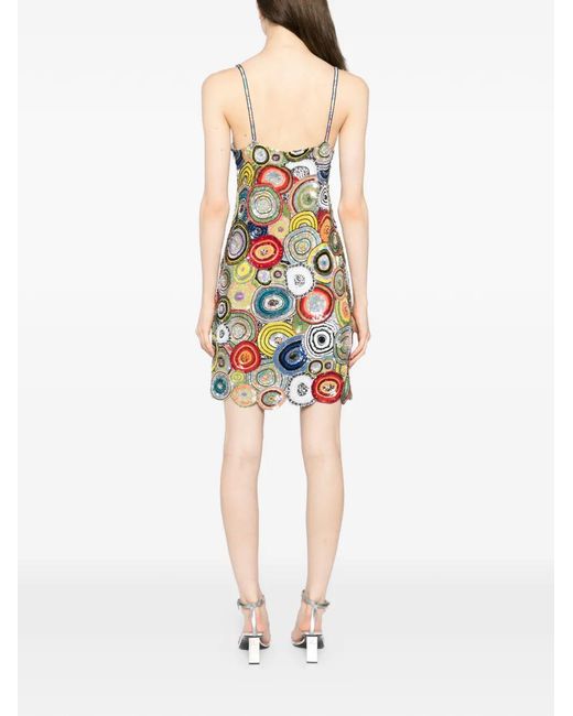 Ashish Verfraaide Mini-Jurk in het White