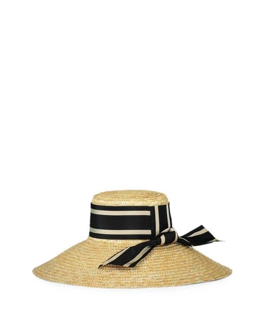 Eugenia Kim Metallic Mirabel Striped-Trim Hat