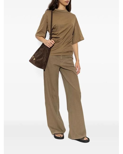 Christopher Esber Natural Draped Cotton Top