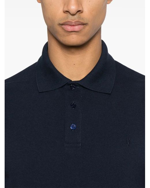 Polo Cassandre Saint Laurent de hombre de color Blue