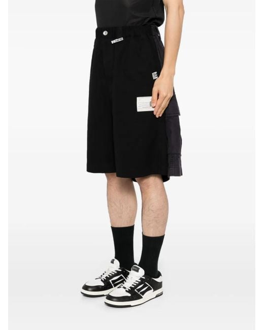 Maison Mihara Yasuhiro Black Patchwork Shorts for men