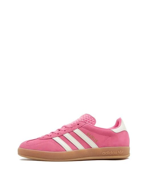 Adidas Pink Gazelle Logo-Print Sneakers