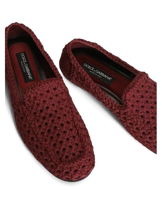 Dolce & Gabbana Red Slippers for men