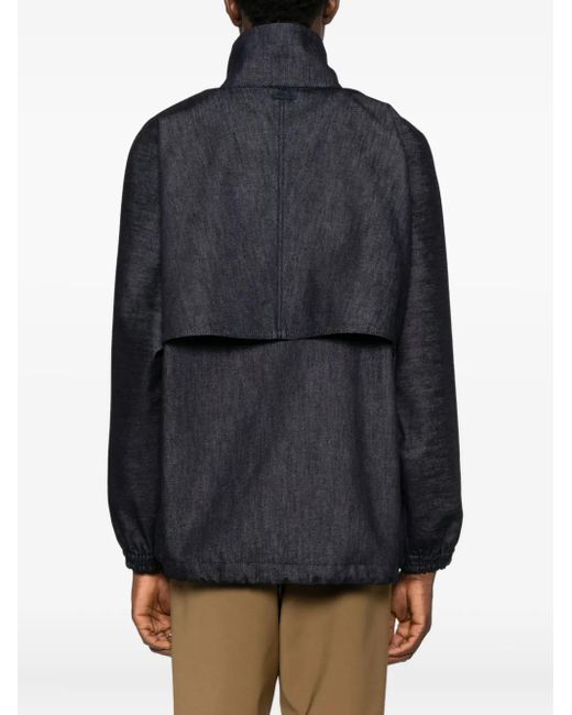 Lacoste Blue Drop-Shoulder Denim Jacket for men