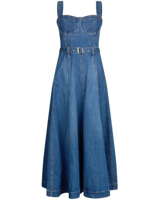 liu jo denim dress Liu Jo Denim Bustier Dress in Blue