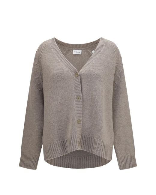 P.A.R.O.S.H. Gray V-Neck Cashmere Cardigan