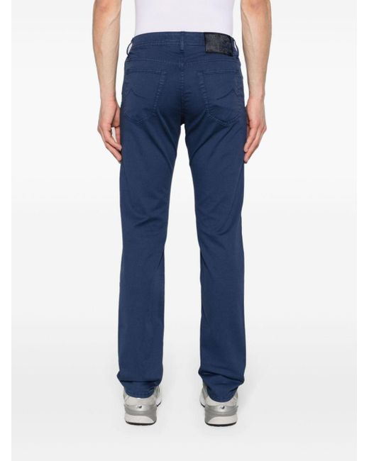 Jacob Cohen Blue Bard Mid-rise Chino Trousers for men