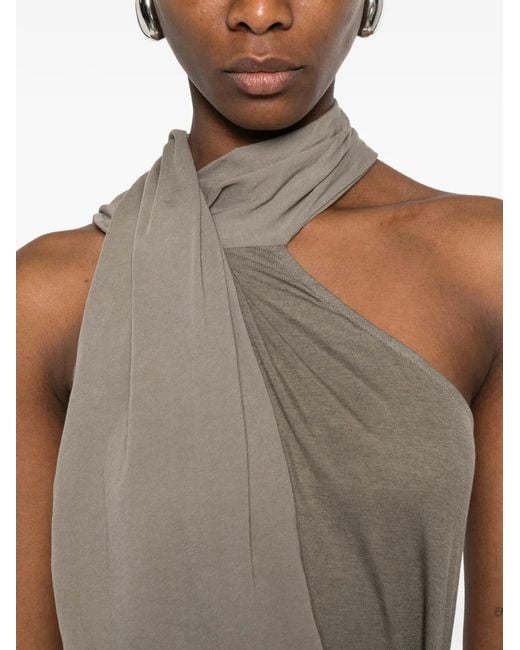Entire studios Natural Sleeveless Draped-Design Top