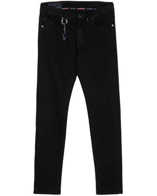 Paul & Shark Straight Jeans Met Contrasterende Stiksels in het Black voor heren