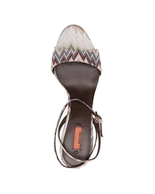 Missoni White Ankle-Strap Sandals