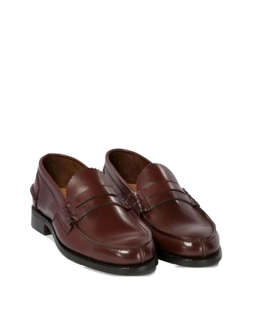 Saxone Of Scotland Brown Arran 1407/03 Penny Leather Loafers for men