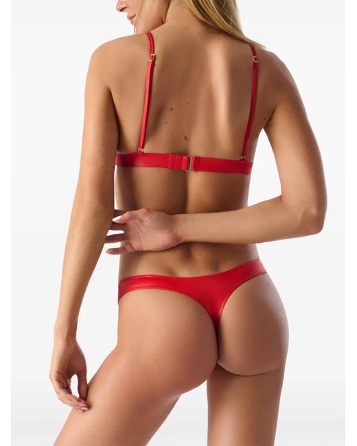 Maison Close Red Splash Triangle Bikini Top