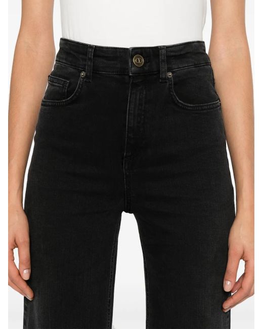 Twinset Black High-Rise Flared Jeans