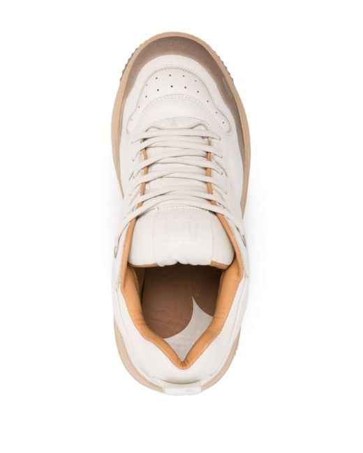AMI White Sn1509 Lace-up Sneakers for men