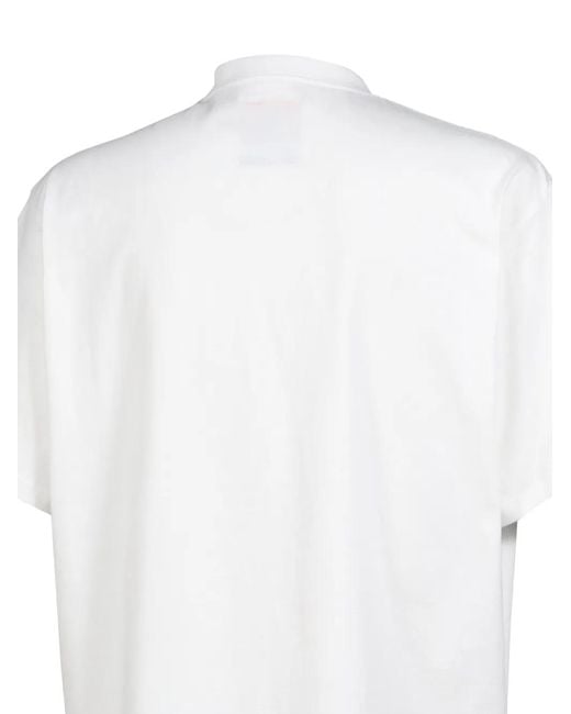 SWJP White Mossy Moe Graphic-Print T-Shirt for men