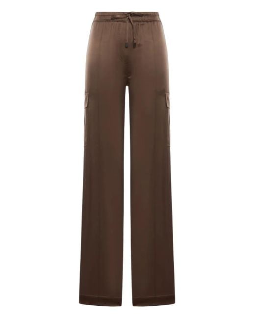 Tom Ford Brown Elasticated-Waist Cargo-Pockets Trousers