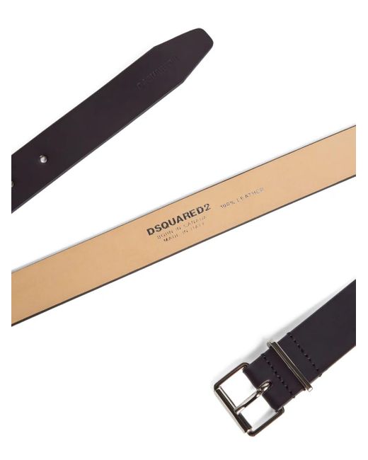 DSquared² Black Leather Belt