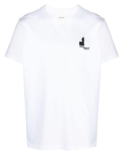 Isabel Marant Zafferh T-Shirt aus Bio-Baumwolle in White für Herren