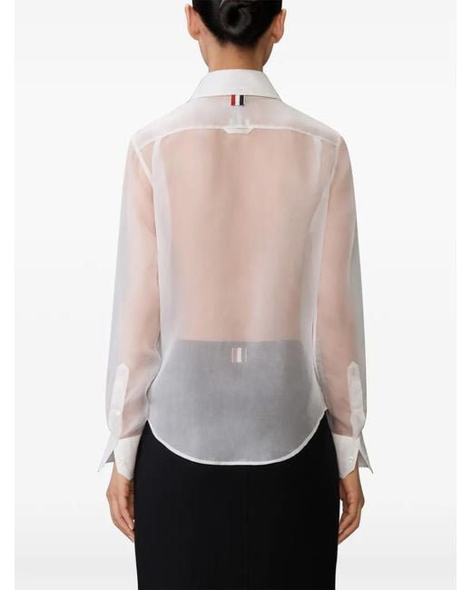 Camicia A Righe di Thom Browne in White