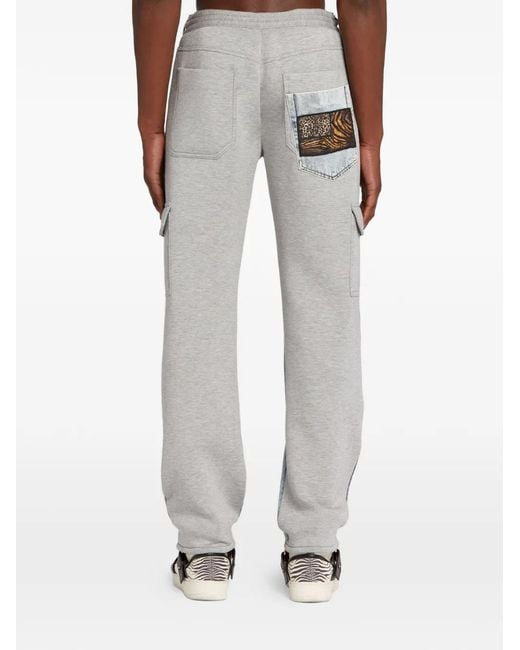 Roberto Cavalli Blue Jersey-Back Straight-Leg Jeans for men