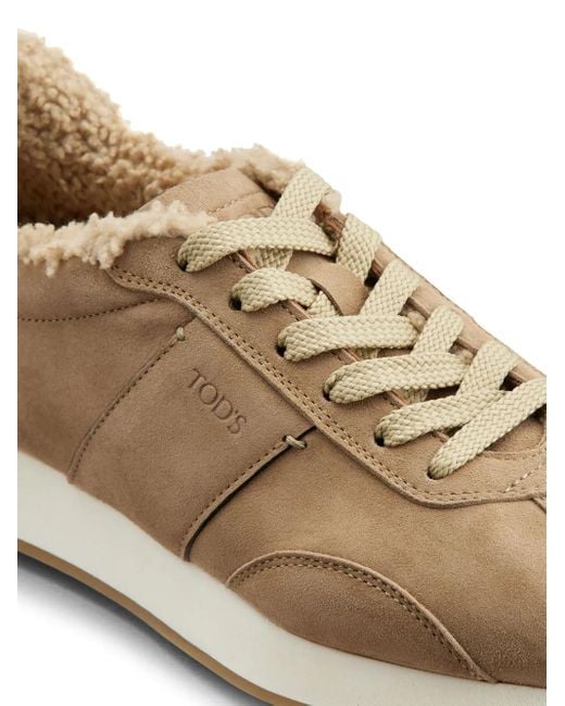Tod's Brown Lace-Up Sneakers