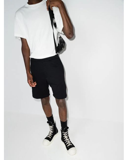 McQueen Black Logo Tape Track Pants for men