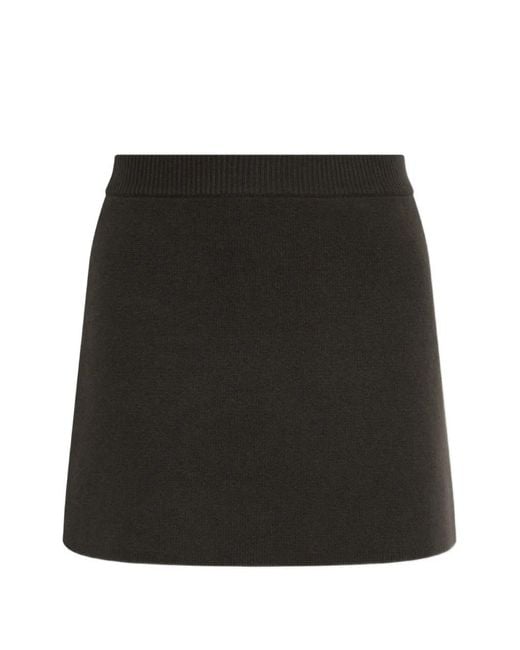 Lisa Yang Black Clare Knitted Mini Skirt