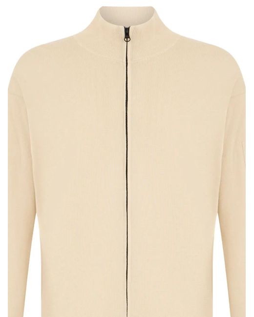 C P Company Natural Zip-Up Cardigan for men