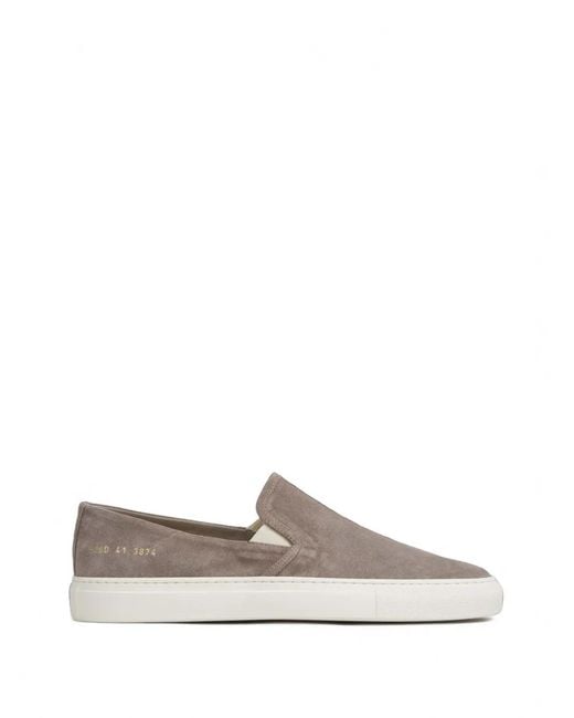 Common Projects White Suede Slip-On Sneakers for men