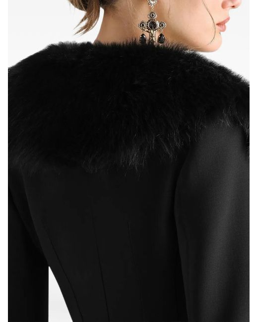 Dolce & Gabbana Black Single-Breasted Wool Jacket