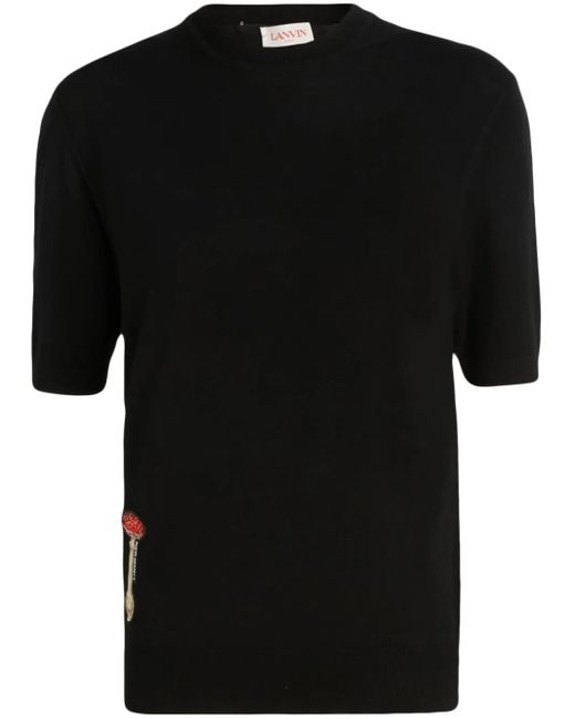 Lanvin Black Graphic Print T-Shirt