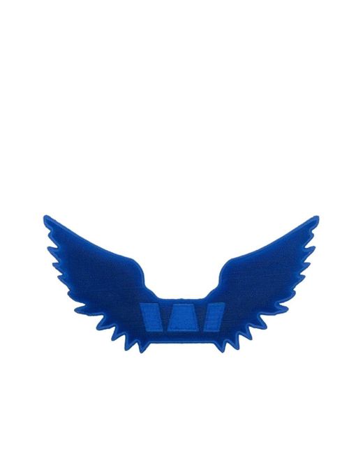 Walter Van Beirendonck Blue Wings-motif Cotton Patch