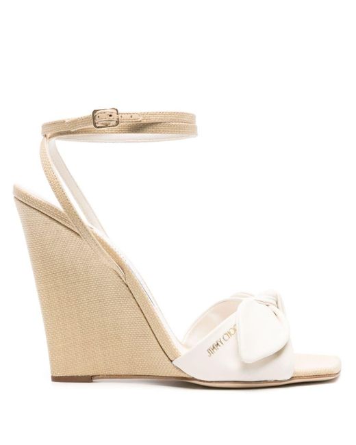 Jimmy Choo Natural Richelle 110mm Leather Sandals