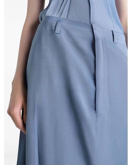 Lemaire Blue Pleated Dropped Bermuda Shorts