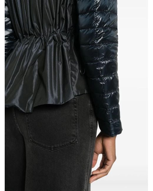 Herno Black Ruffled Back Jacket Clothing