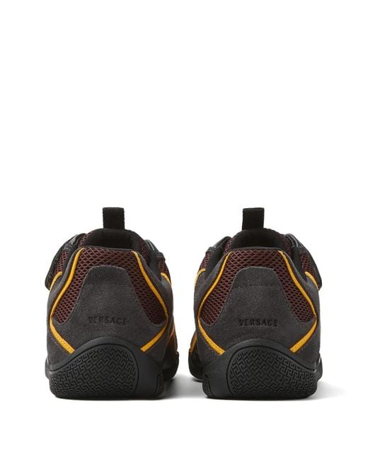 Versace Black Galaxia Suede Sneakers for men