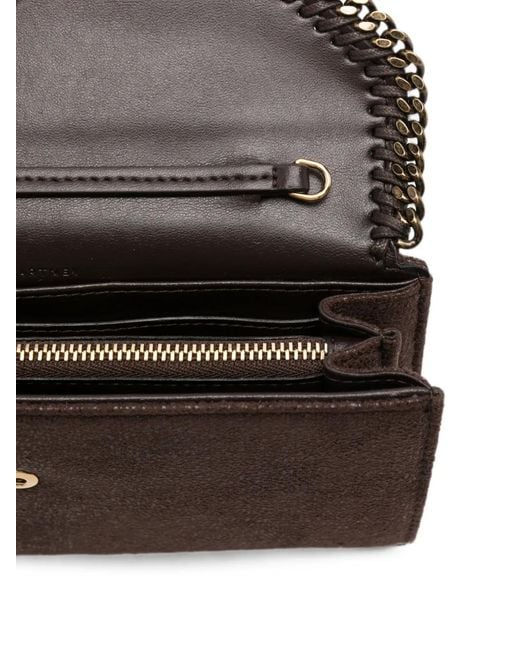 Stella McCartney Brown Falabella Wallet-On-Chain Clutch Bag