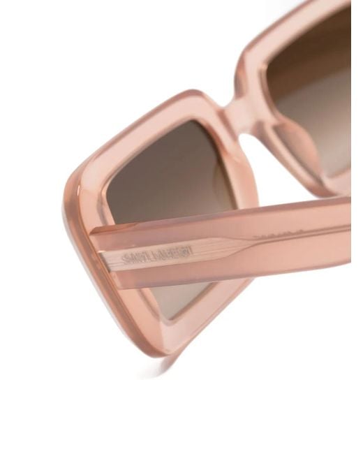 Saint Laurent Pink Sl534 Rectangle-Frame Sunglasses