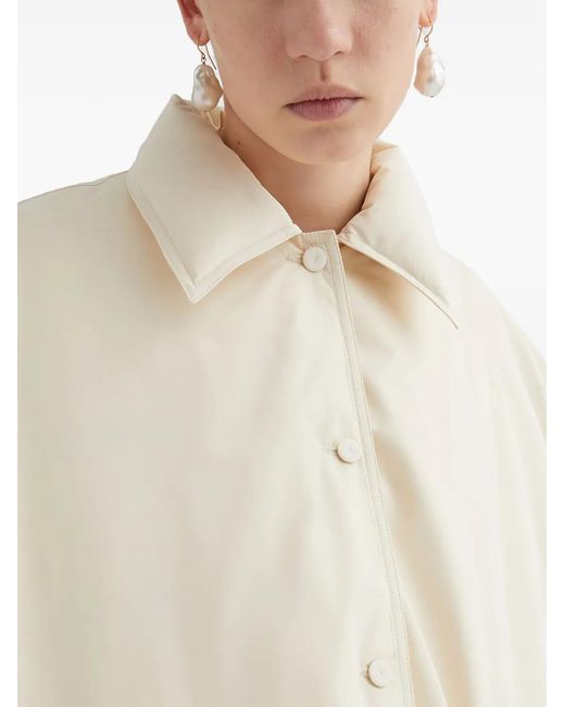 Jil Sander Natural Gefütterte Bomberjacke
