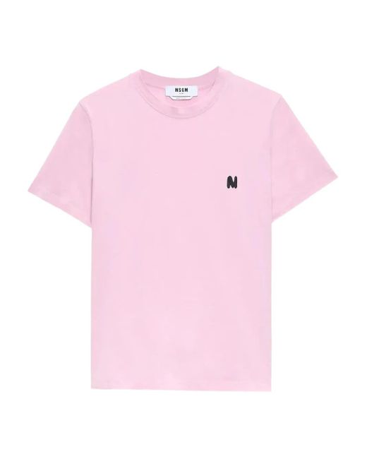 MSGM コットン Tシャツ Pink