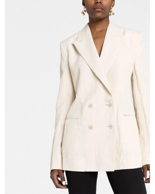 Stella McCartney Natural Double-Breasted Blazer