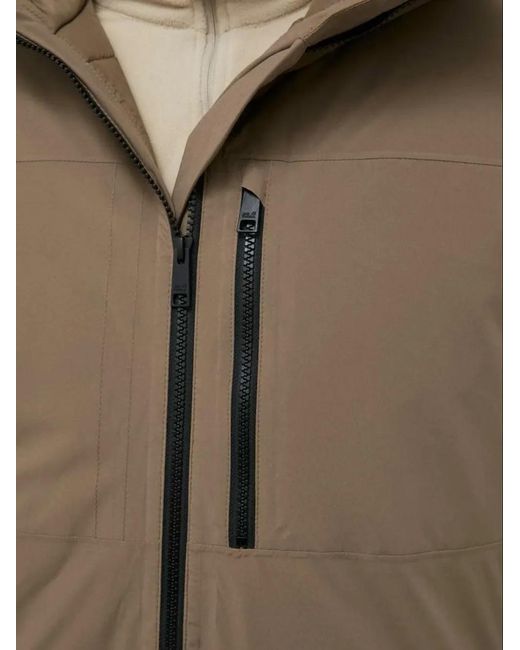 Jack Wolfskin Brown Hooded Zip Jacket for men