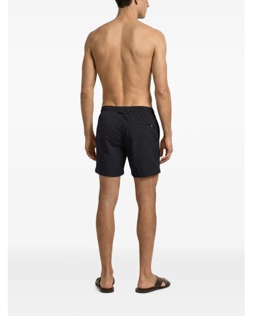 Orlebar Brown Blue Bulldog Seersucker Swim Shorts for men