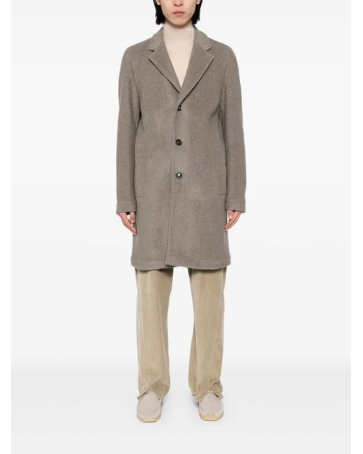 Boss Gray Single-Breasted Coat for men
