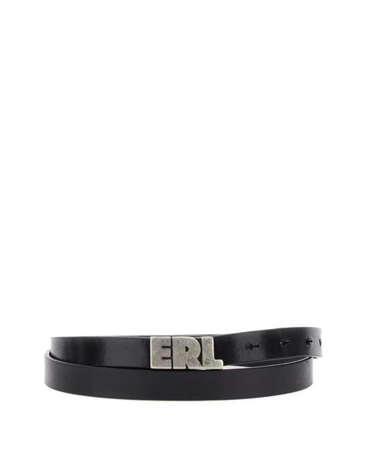 ERL White Leather Belt for men