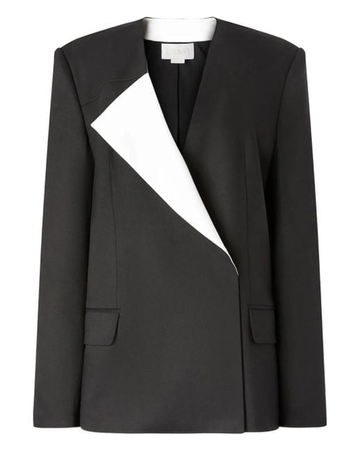 Genny コントラストパネル ジャケット Black