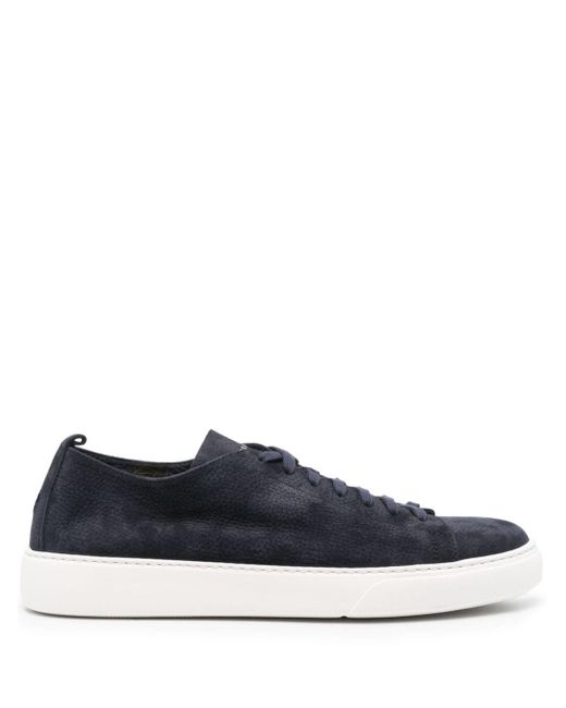 Henderson Blue Panelled Suede Sneakers for men